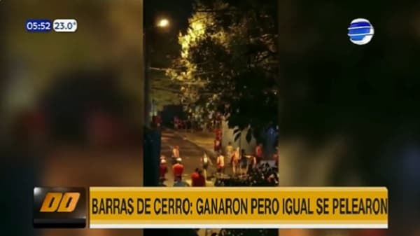 Barras bravas de Cerro Porteño se enfrentan tras partido