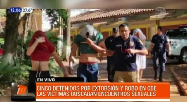 Detienen a cinco personas por robo y extorsión en Ciudad del Este