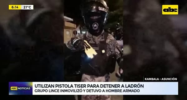 Grupo Lince utiliza pistola Taser en procedimiento en Cambala y detiene a hombre