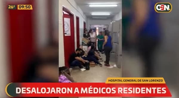 Desalojan a residentes del Hospital de San Lorenzo