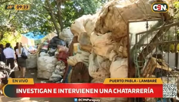 Municipalidad procede al desalojo de chatarrería en Lambaré