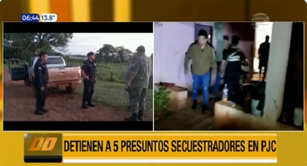 Detienen a cinco “secuestradores” en Pedro Juan