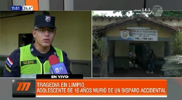 Adolescente fallece a consecuencia de disparo accidental, reportan