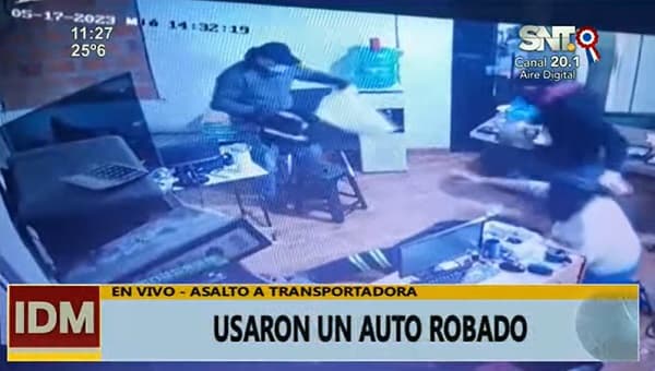 Tres delincuentes se llevan más de G. 100 millones de transportadora