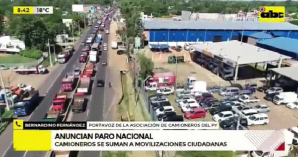 Anuncian paro nacional de camioneros desde este mediodía