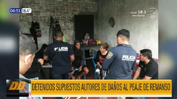 Detienen a “autores” de daños en el Puente Remanso