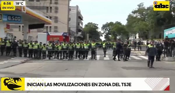 Inician las movilizaciones en las cercanías del TSJE