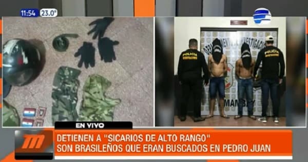 Policía detiene a “sicarios” en Pedro Juan Caballero