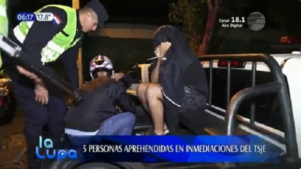 Detienen a cinco “manifestantes” en las cercanías del TSJE