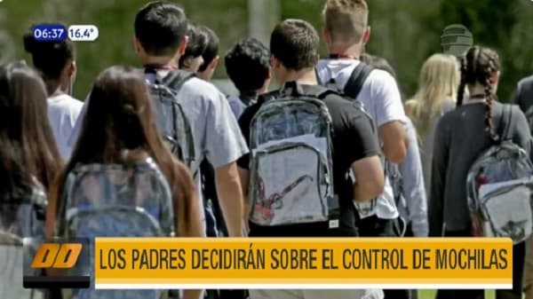 MEC pide a padres que controlen mochilas