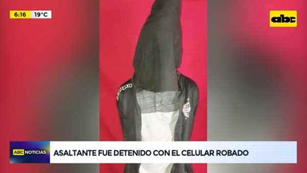 Policía detiene a sospechoso y recupera celular robado