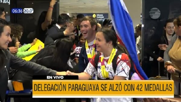 Emocionante llegada de la delegación paraguaya de las Olimpiadas Especiales