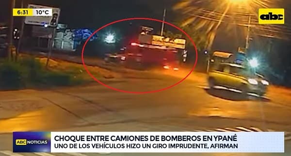 Bomberos protagonizan choque en Ypané