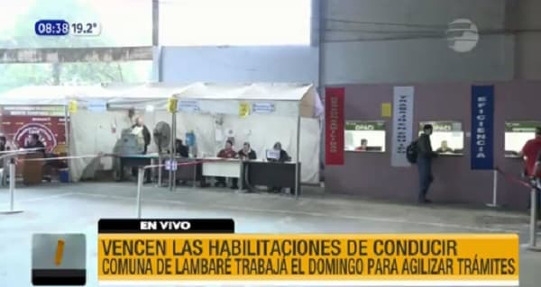 Ante vencimiento de habilitaciones vehiculares en Lambaré atenderán el domingo