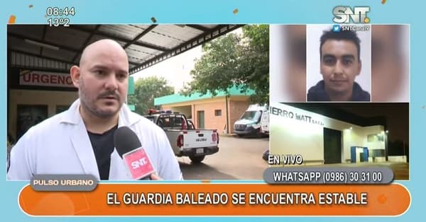 Guardia herido en asalto está intubado pero estable