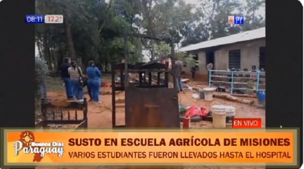 Incendio causa susto y deja daños materiales en escuela agrícola de Misiones