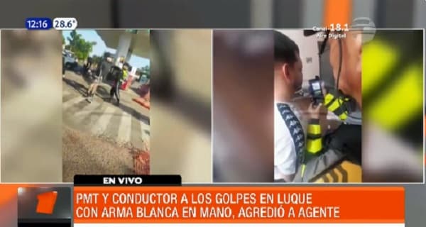 Denuncian por tentativa de homicidio a conductor que agredió a PMT de Luque