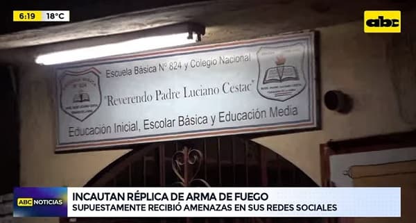 Policía incauta réplica de arma de estudiante en Fernando