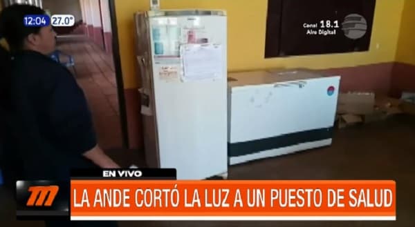 ANDE corta energía a Unidad de Salud por deuda de G. 25 millones