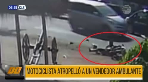Motociclista atropella a vendedor ambulante en Capiatá
