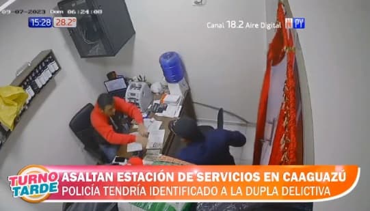 Dos hombres se alzan con G. 150 millones en asalto a estación de servicio de Caaguazú