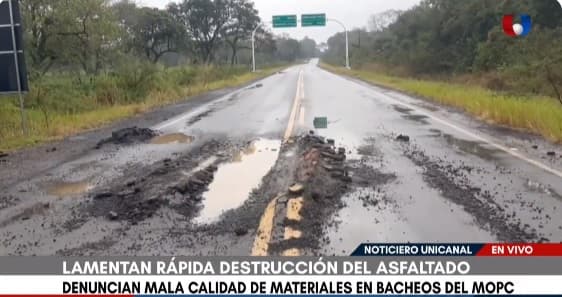 Pobladores de San Pedro denuncian deplorable estado de ruta