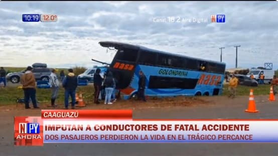 Imputan a conductores involucrados en accidente fatal de Caaguazú