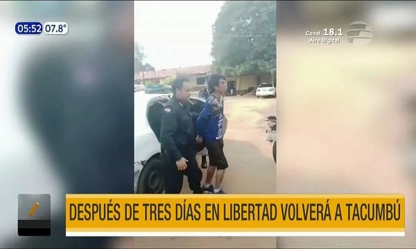 Fabián'i es liberado y detenido en 72 horas por robo