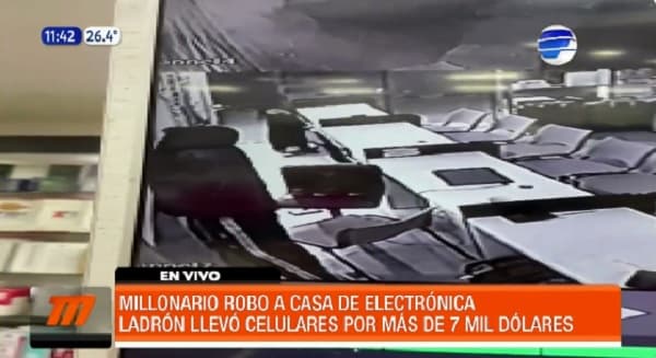 Delincuente robó celulares por valor superior a USD 7.000 en Encarnación, reportan