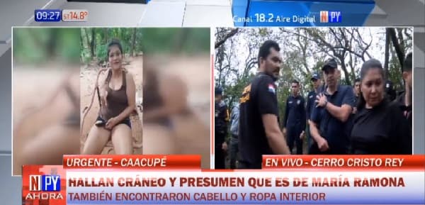 Hallan un cráneo, ropas y cabellos en el Cerro Cristo Rey de Caacupé