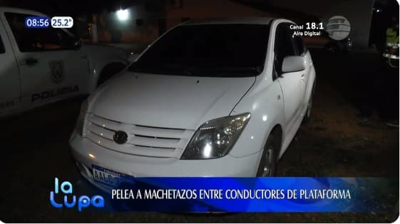 Conductores de plataforma se enfrentan a machetazos en Itauguá
