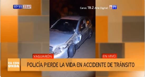 Tragedia entre policías: Agente fallece en choque con colega