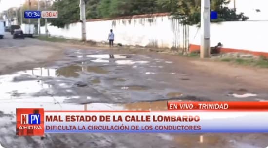 Vecinos de Trinidad denuncian deplorable estado de calles