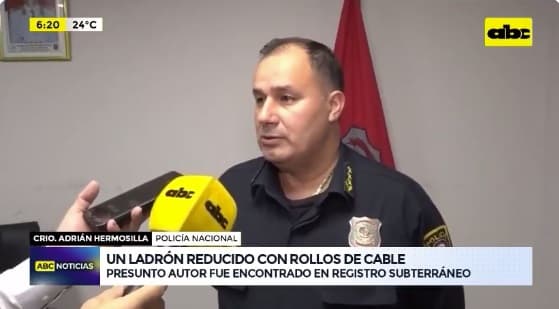 Detienen a “robacables” en flagrancia