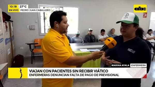 Enfermeros del IPS de Pedro Juan exigen pago de viáticos y presentan reclamos