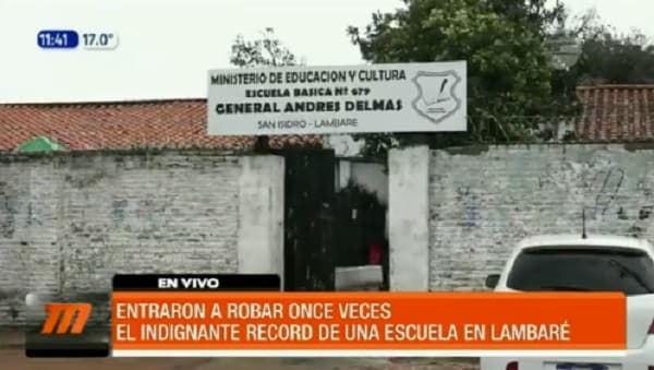 Robos azotan a escuela Andrés Delmás de Lambaré
