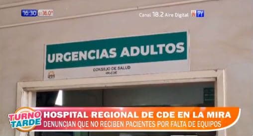 Hospital de CDE rechaza pacientes por falta de equipos, denuncian