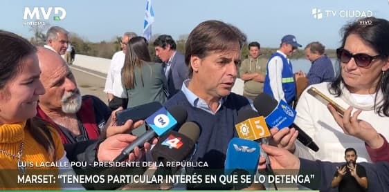 Presidente uruguayo reconoce que desde hace tiempo conocía paradero de Marset en Bolivia