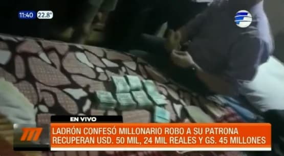 Detienen a “empleado infiel” con el dinero robado a su patrona