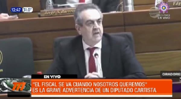 El Fiscal General “se va cuando nosotros queremos” advierte el diputado Esgaib