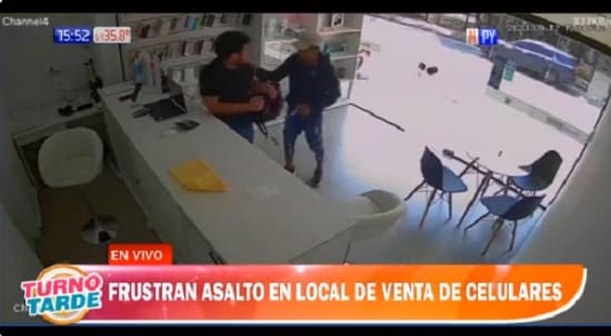 Empleado valiente frustra robo armado en Asunción