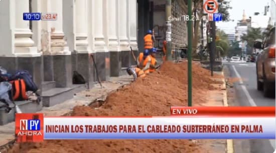Inician trabajos para cableado subterráneo en calle Palma