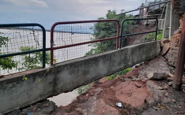 Mirador de Itá Pytã Punta sigue derrumbándose y vecinos esperan intervención