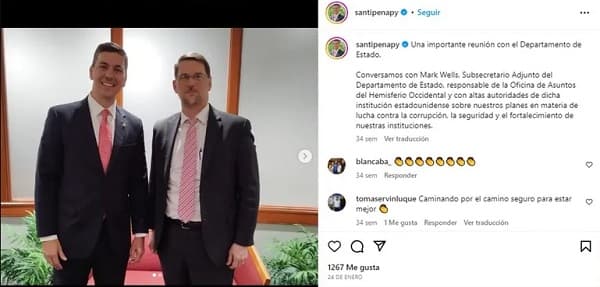 Santiago Peña habría pagado USD 10.000 a lobista para gira por EE.UU. tras ganar internas