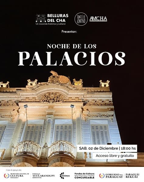 Asunción se ilumina con la 'Noche de los Palacios' en diciembre