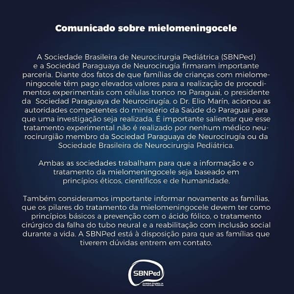 Sociedad Brasilera de Neurocirugía advierte sobre peligroso tratamiento experimental en Ciudad del Este