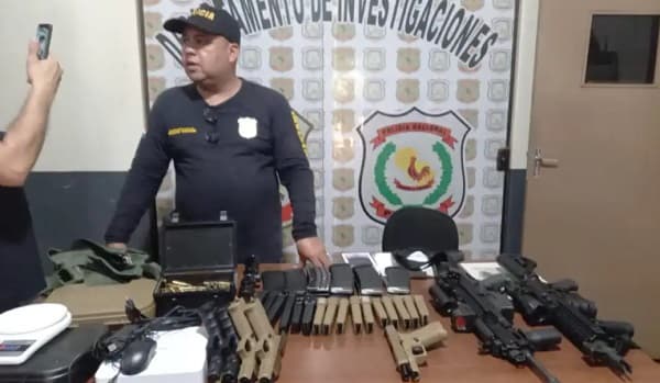 Arrestan a brasileño con arsenal en Pedro Juan Caballero