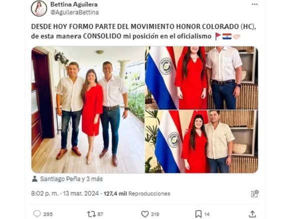 Exviceministra de Abdo Benítez se une oficialmente a Honor Colorado