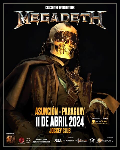 Megadeth regresa a Paraguay con gira de su álbum “The Sick, The Dying... And The Dead”
