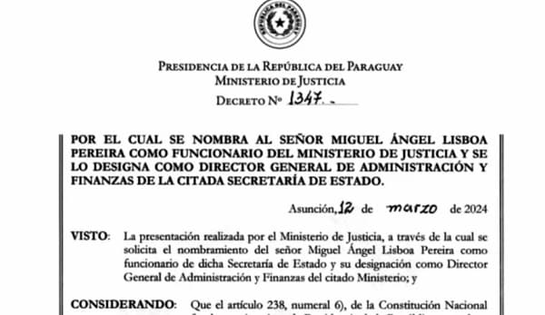 Director del Ministerio de Justicia figura como proveedor fantasma de detergentes de oro